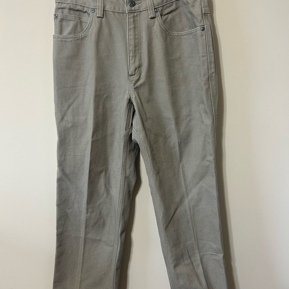 Duluth‎ Trading Co Pants Men 32/30 Tan Heavy Jeans 100% Cotton Outdoor Work Wear